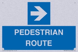 PEDESTRIAN ROUTE - right arrow